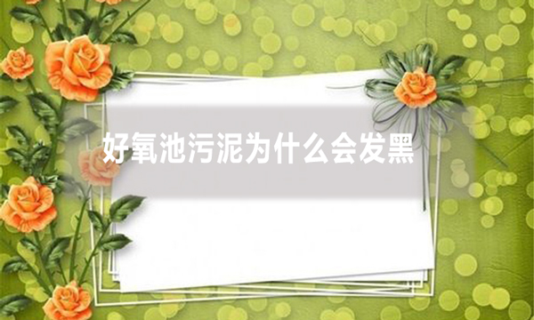 好氧池污泥為什么會發(fā)黑?原因及解決辦法